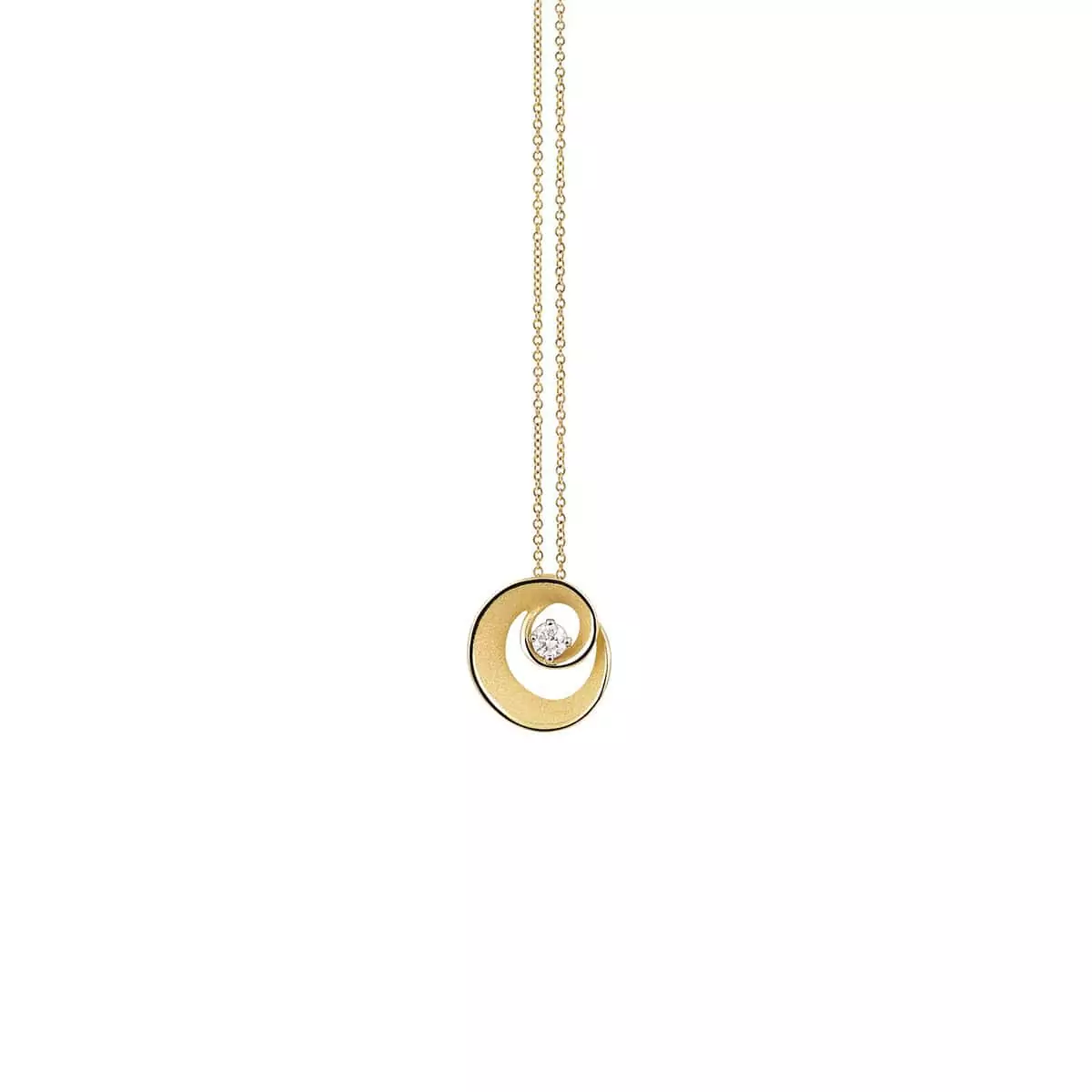 Annamaria Cammilli Dune Assolo Collier aus 18 Karat Orange Apricot Gold mit Brillant