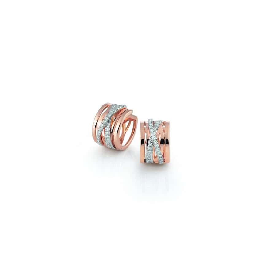 Ohrschmuck Serenata aus Roségold mit Diamanten