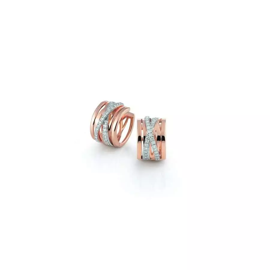 Ohrschmuck Serenata aus Roségold mit Diamanten