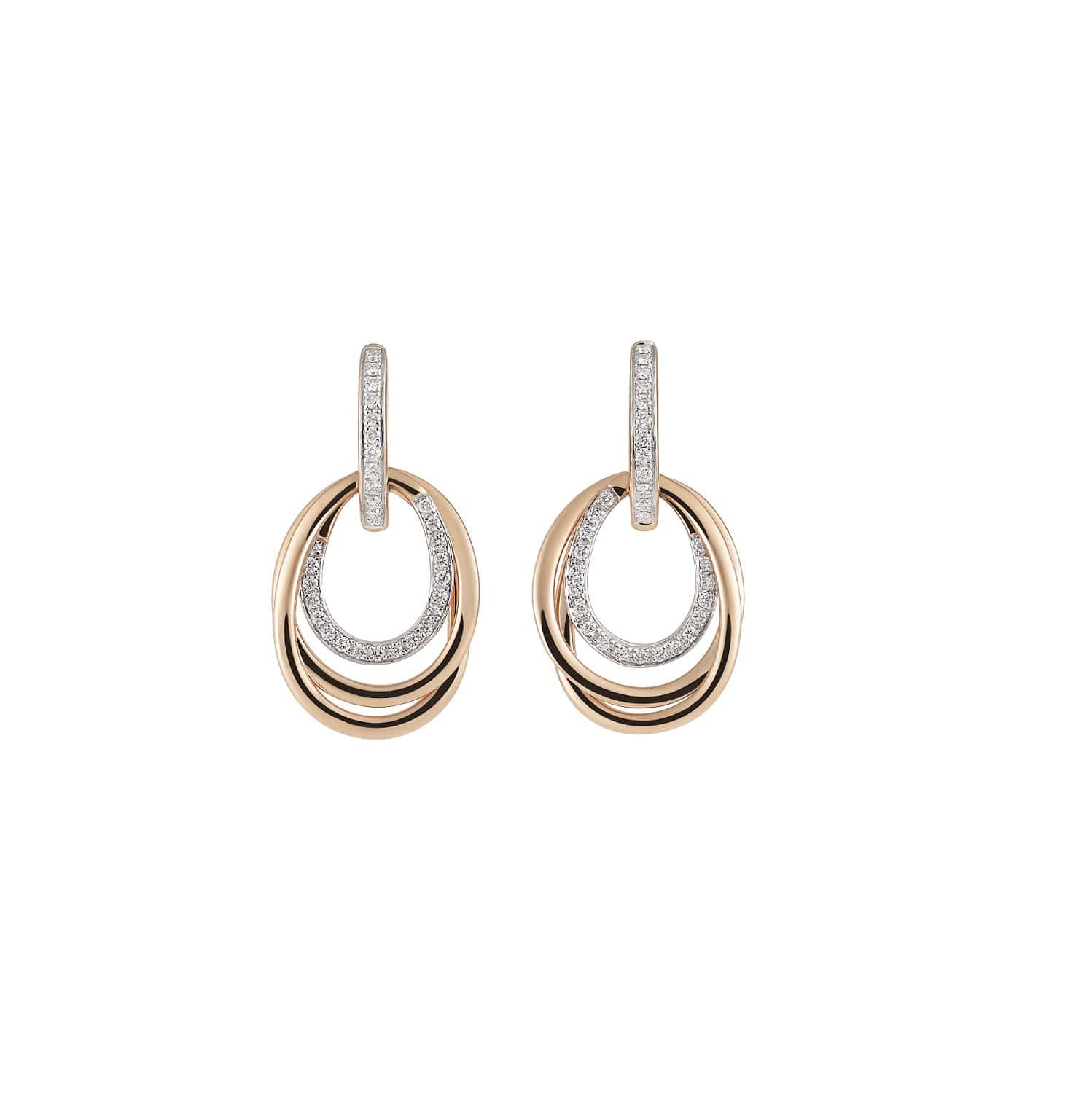Ohrschmuck Serenata aus Roségold mit Diamanten
