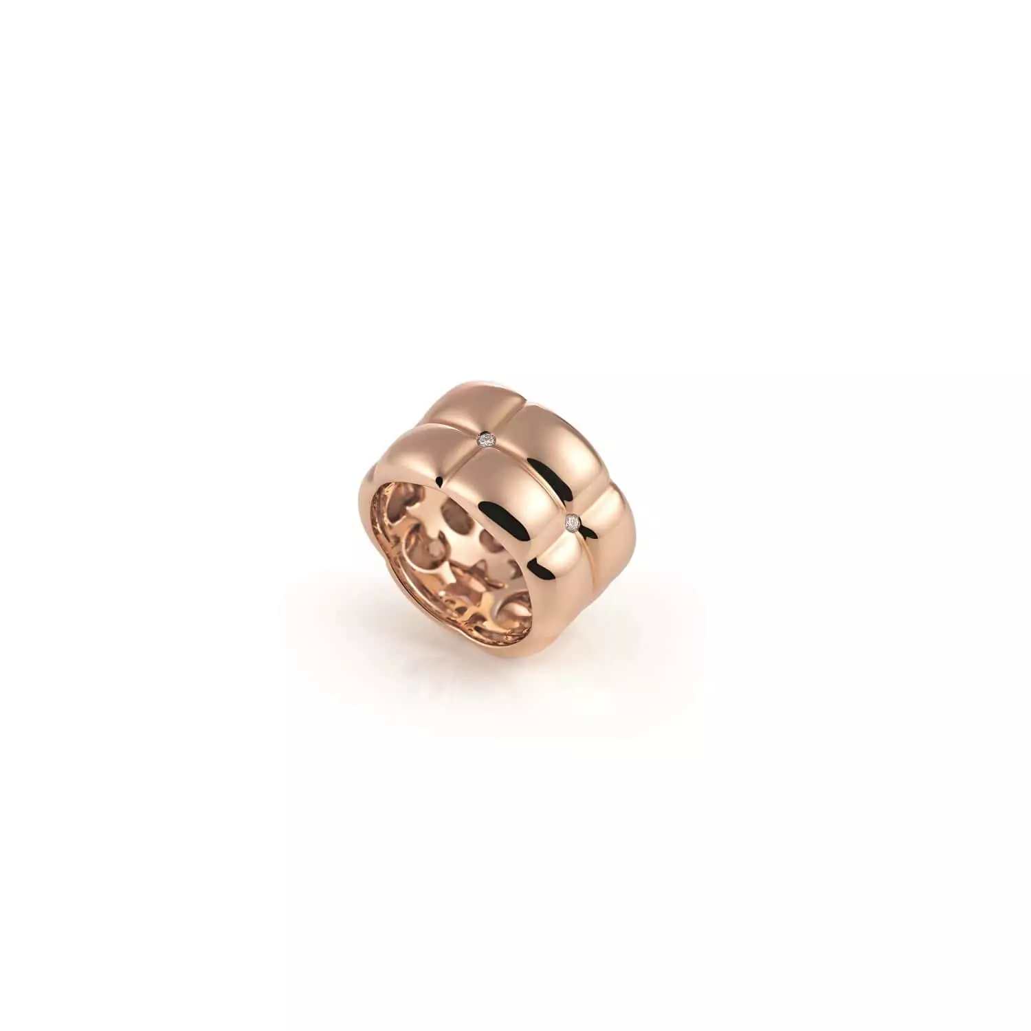 Ring La Piazza aus Roségold mit Diamanten