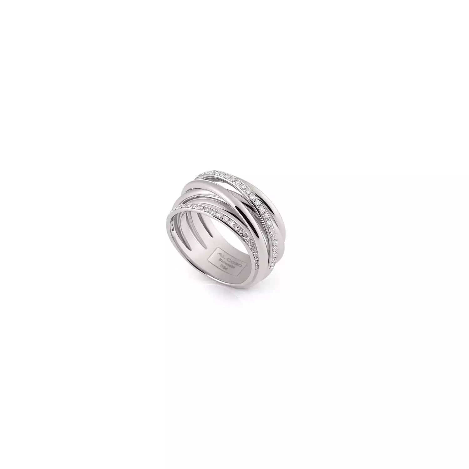 Ring Serenata aus Weißgold mit Diamanten