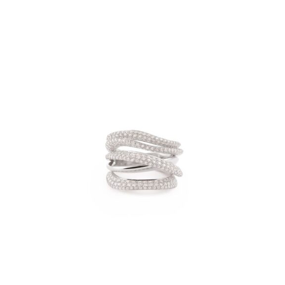 Annamaria Cammilli Firenze Ring aus 18 Karat White Ice Gold mit Brillanten