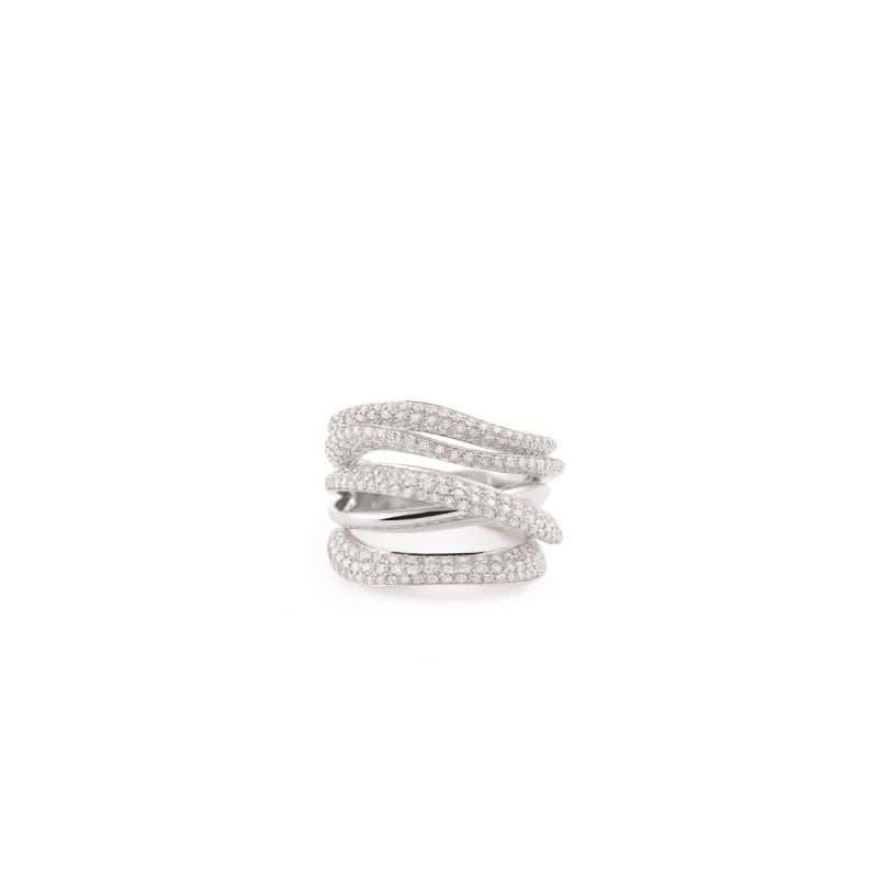 Annamaria Cammilli Firenze Ring aus 18 Karat White Ice Gold mit Brillanten