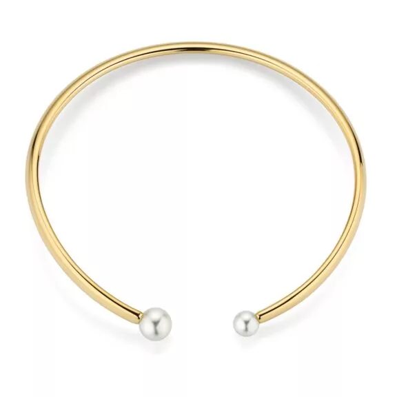 Collier aus Gelbgold mit Südsee-Zuchtperlen