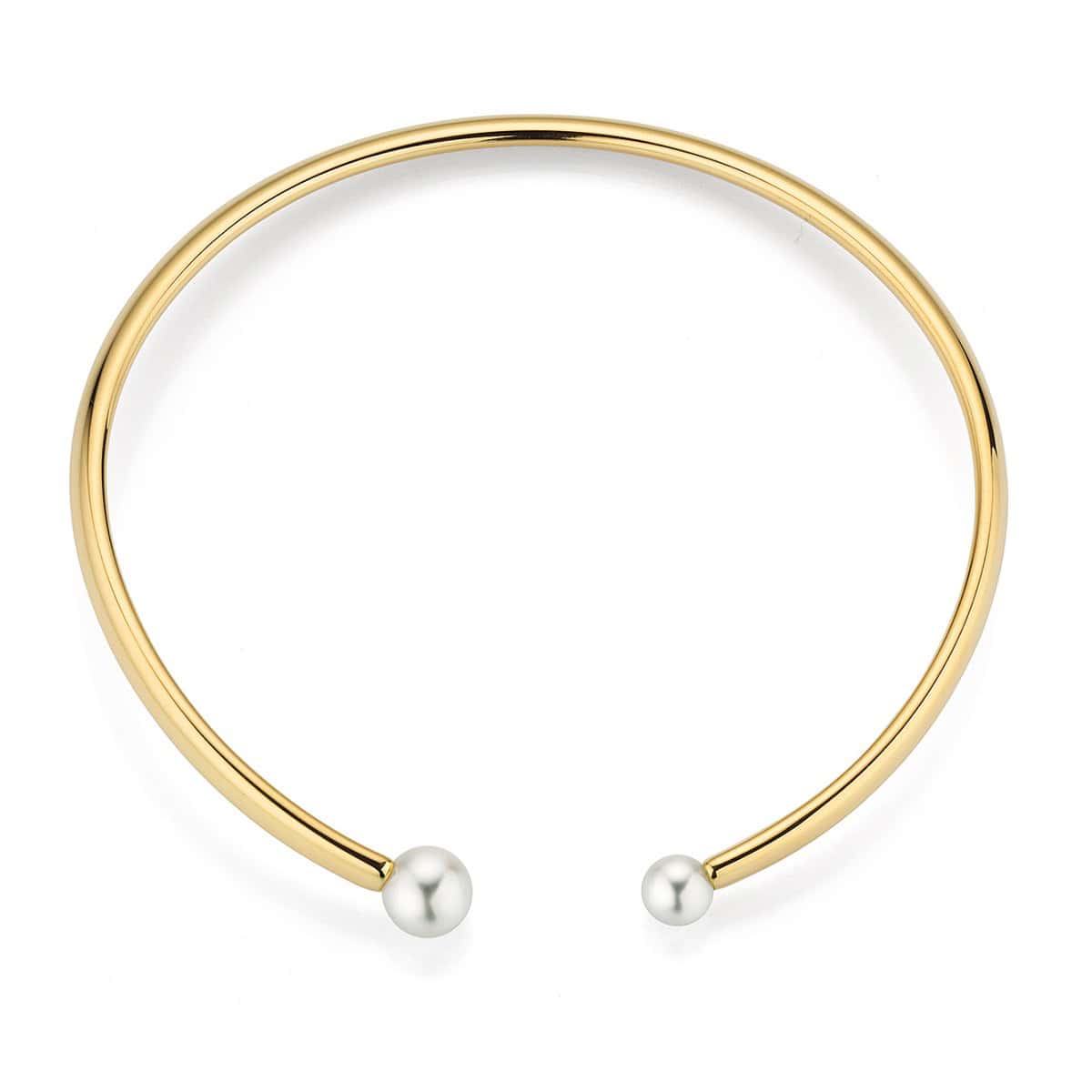 Collier aus Gelbgold mit Südsee-Zuchtperlen