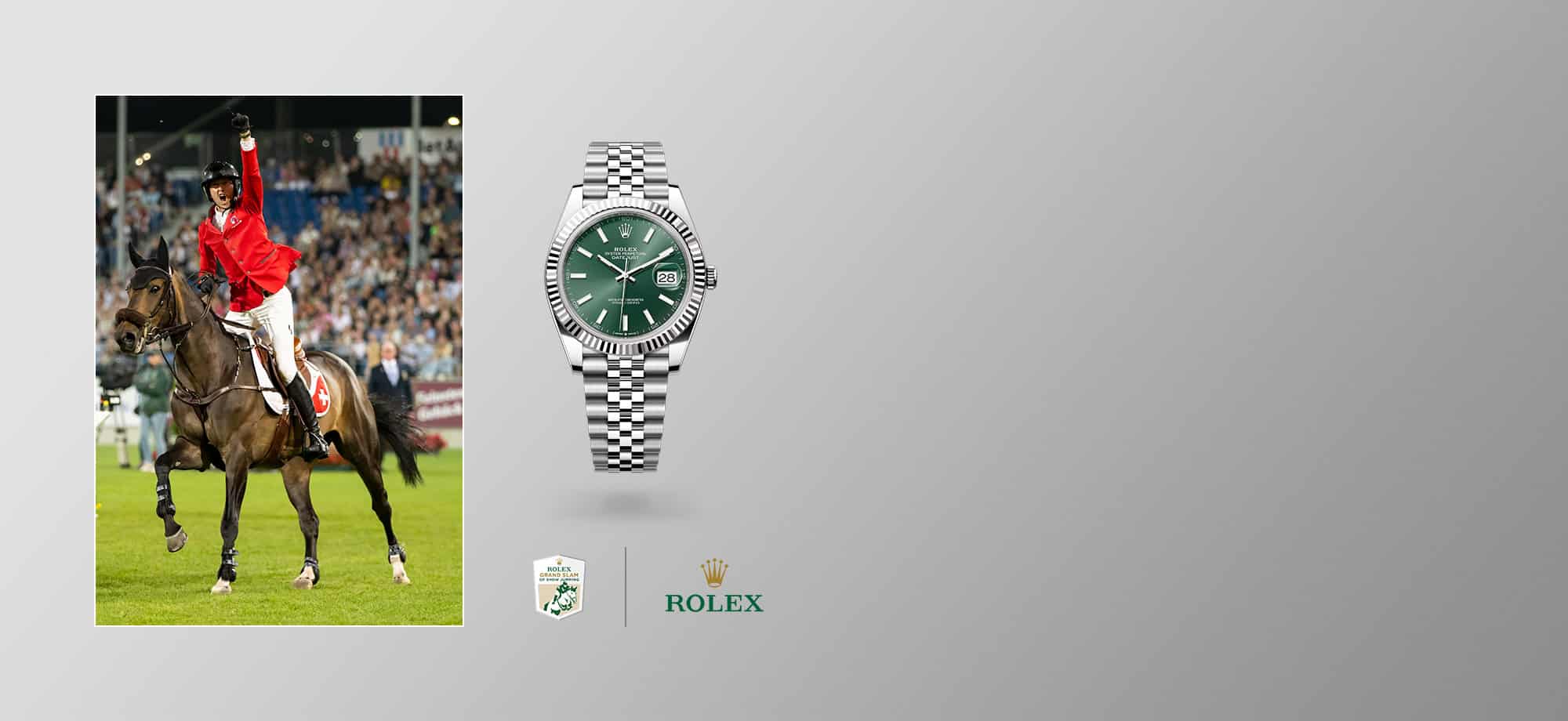 Rolex und der Pferdesport beim Rolex Grand Slam of Show Jumping