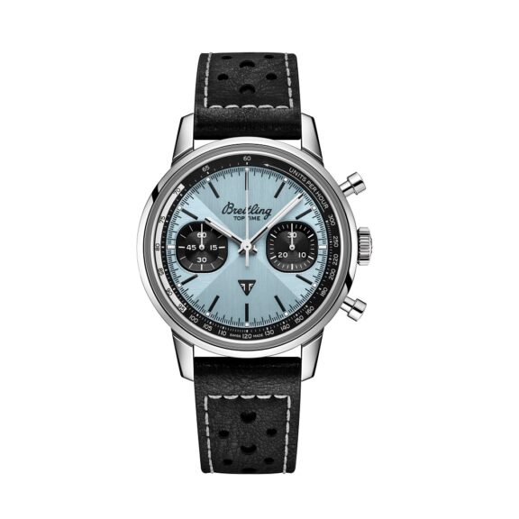 Top Time B01 Triumph mit Lederband und blauem Zifferblatt