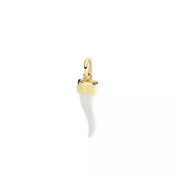 Dodo Anhänger Horn aus 9 Karat Roségold mit Silber