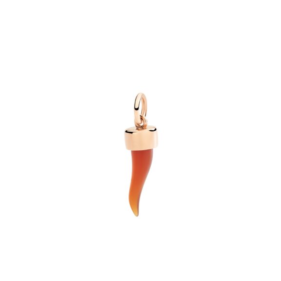 Dodo Anhänger Horn aus 9 Karat Roségold mit Karneol