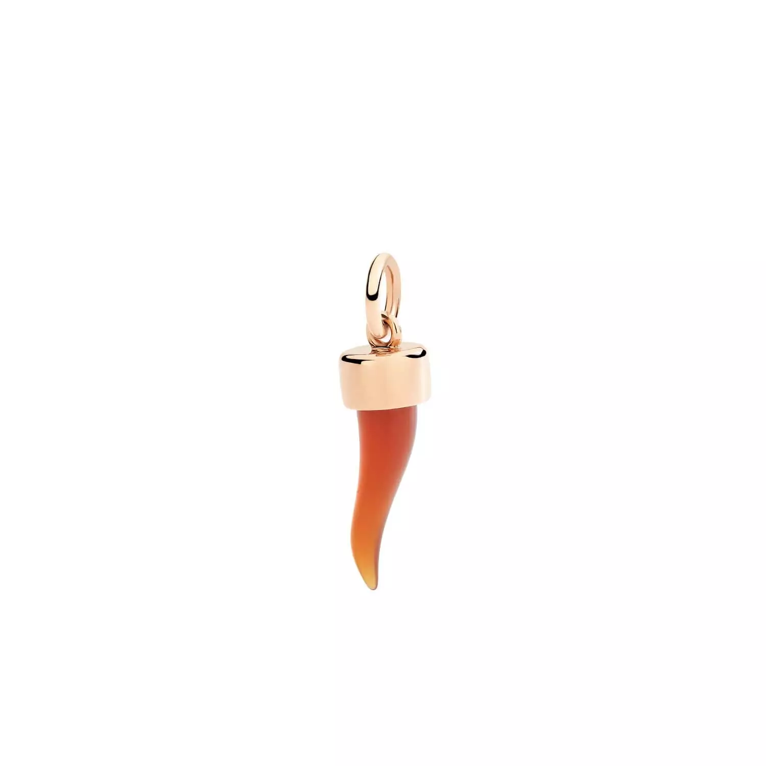 Dodo Anhänger Horn aus 9 Karat Roségold mit Karneol