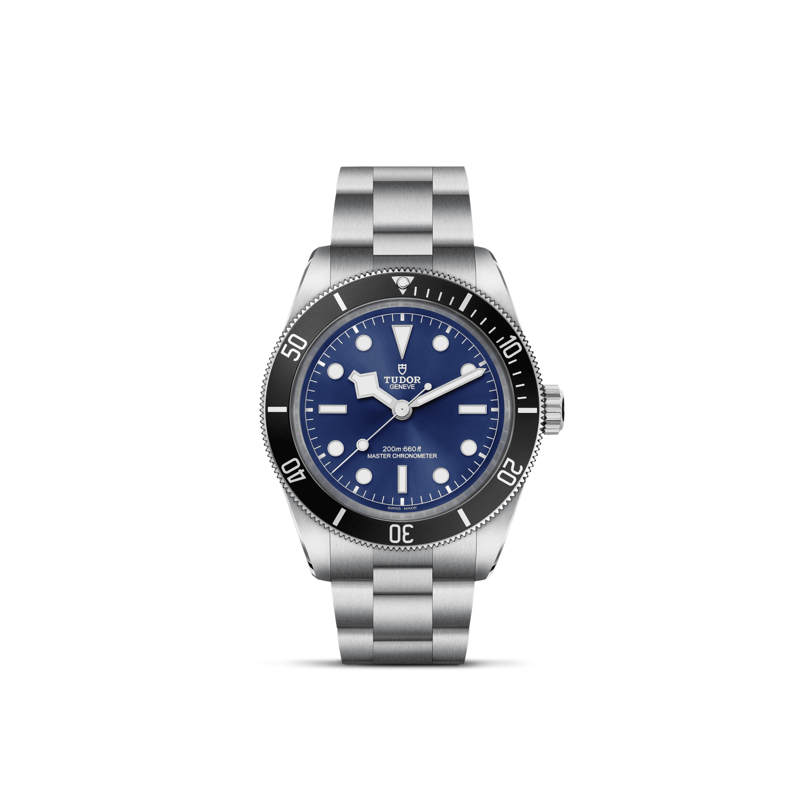 Tudor Black Bay 58 mit Gehäuse und Band aus Edelstahl und blauem Zifferblatt