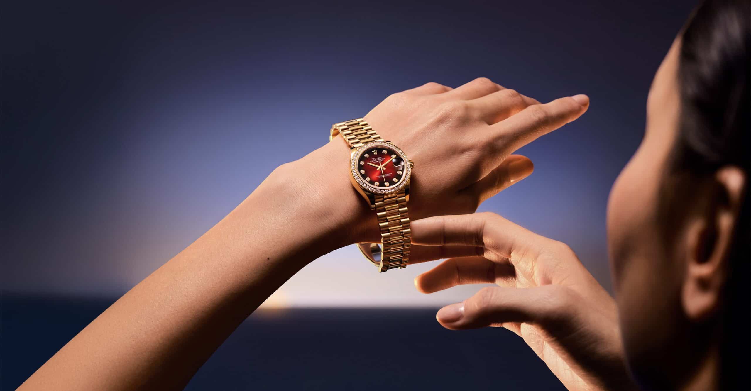 Die neue Rolex Datejust 31 mit President-Band am Handgelenk