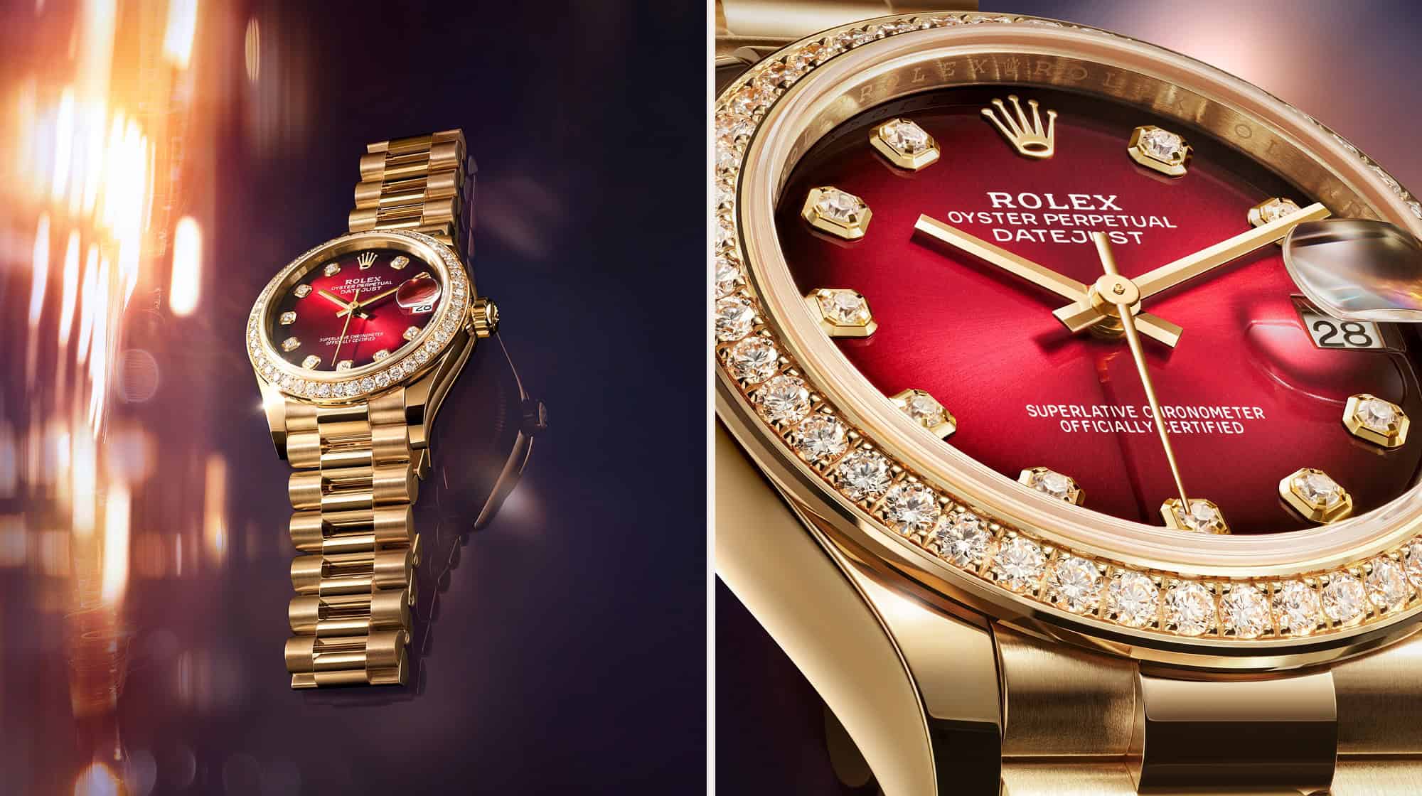 Das Oyster-Gehäuse der neuen Datejust 31 in Gelbgold