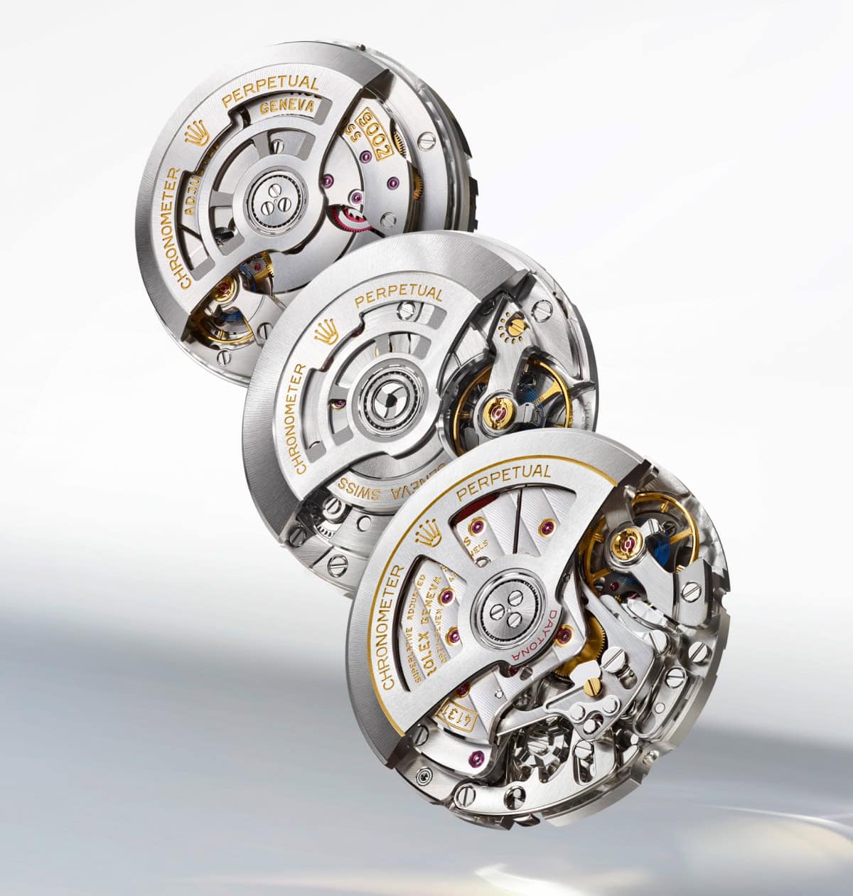 Die Uhrwerke der Rolex Daytona, der Roles GMT-Master und der Rolex Sky-Dweller