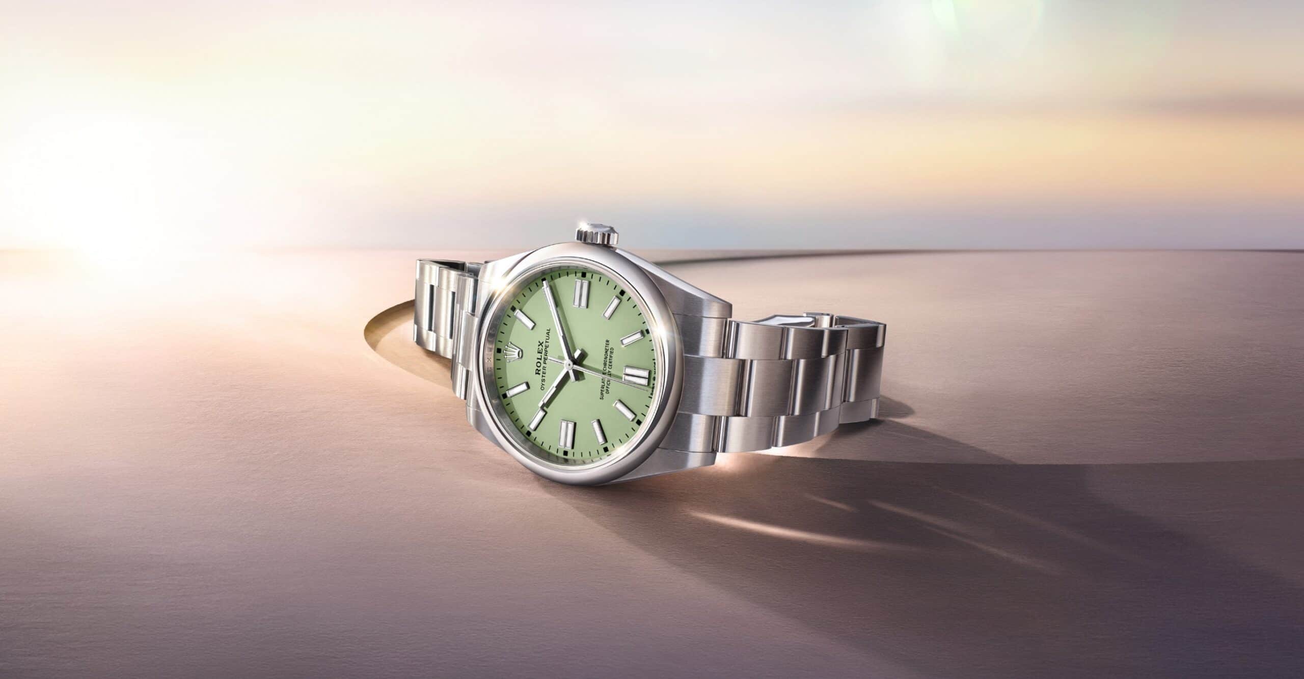 Eine der neuen Varianten der Rolex Oyster Perpetual