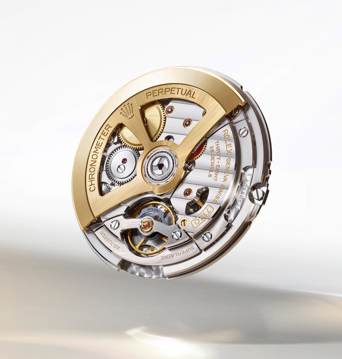 Das Uhrwerk der Rolex Perpetual 1908 mit goldener Schwungmasse
