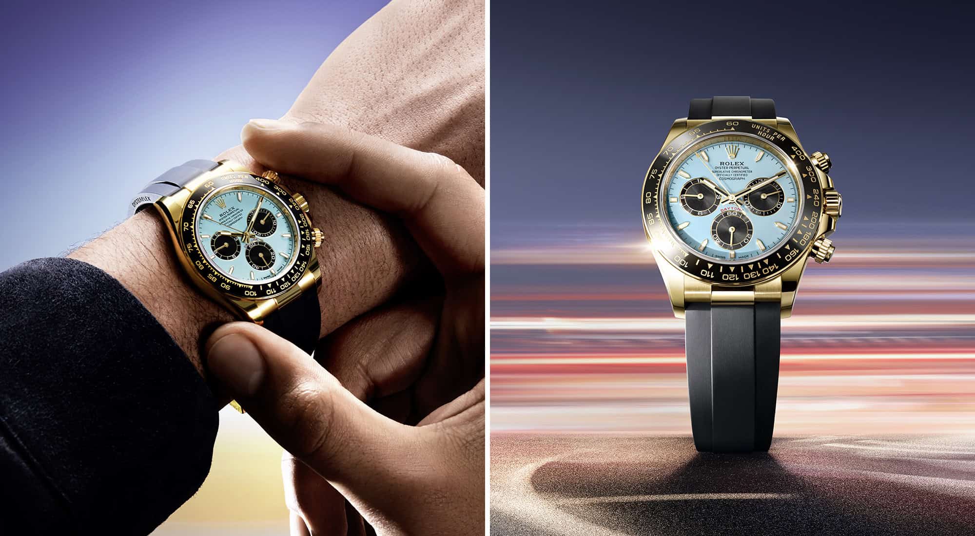 Rolex Cosmograph Daytona mit türkisem Zifferblatt bei Juwelier S.M.Wild