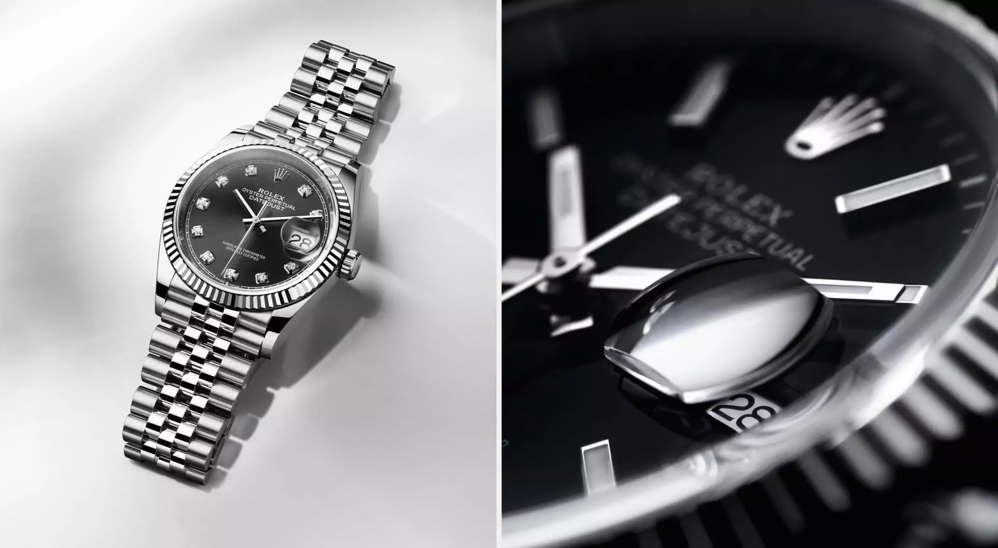 Das Zifferblatt der Rolex Datejust bei Juwelier S.M.Wild