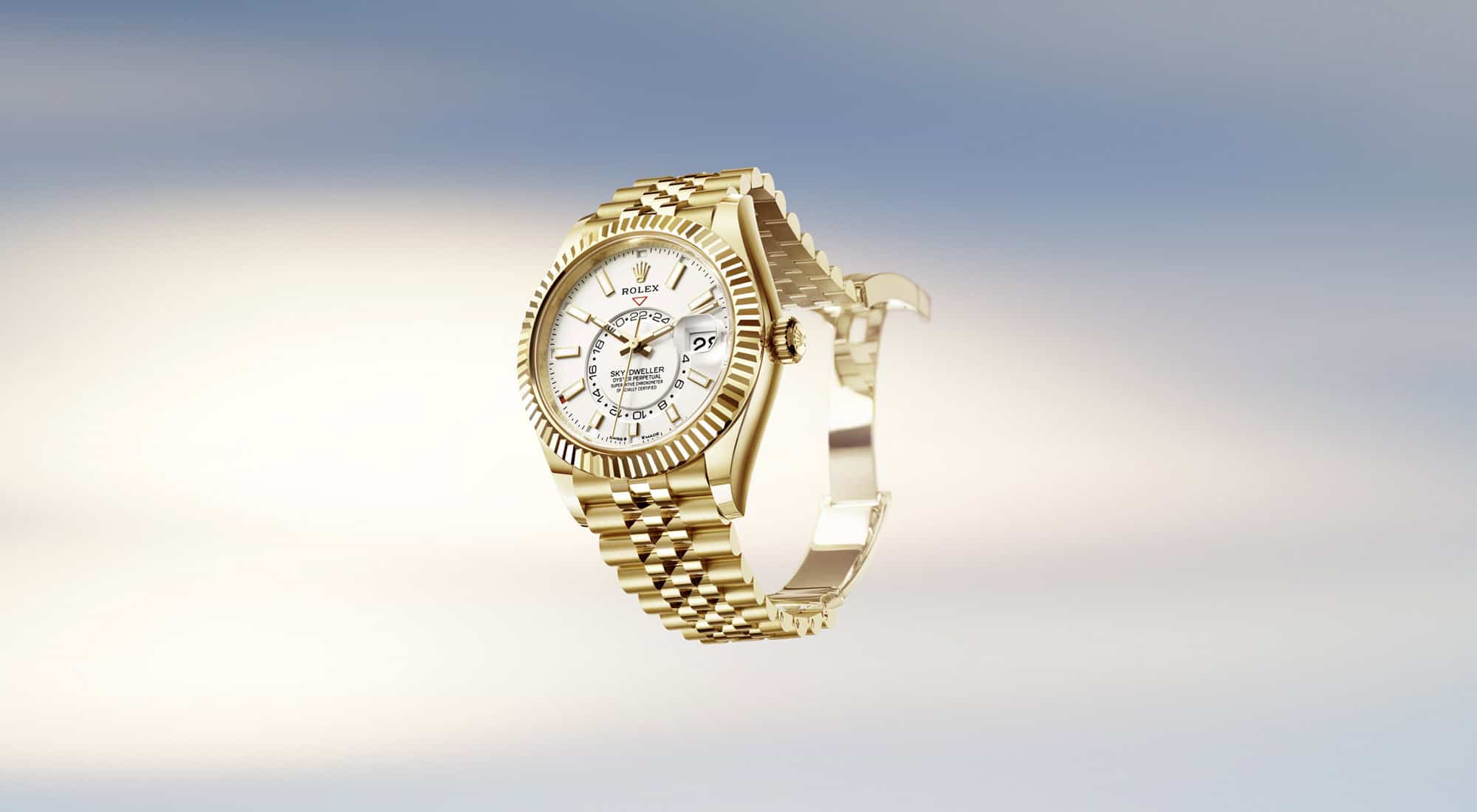 Die Rolex Oyster Perpetual Sky-Dweller in Gelbgold bei Juwelier S.M.Wild