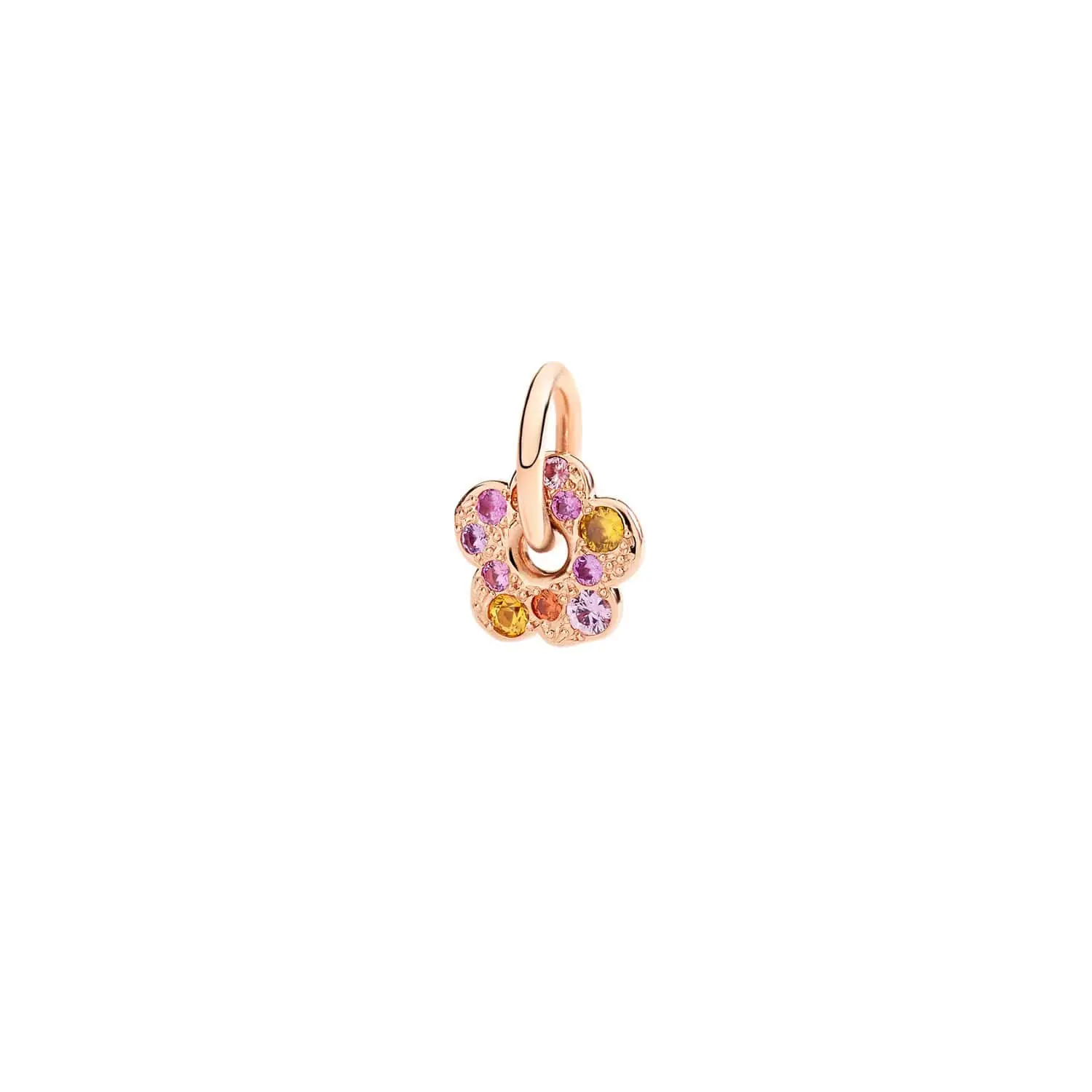 Dodo Anhänger Blume aus 9 Karat Roségold mit Saphiren