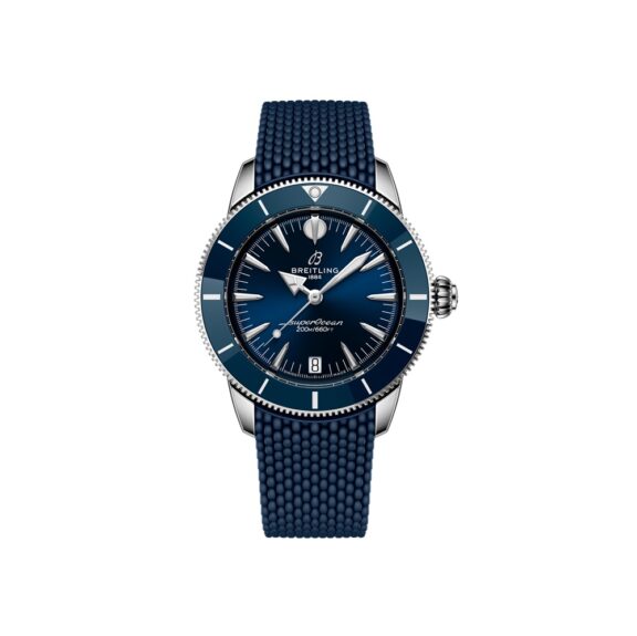 Breitling Superocean Heritage Automatic 36 mit Edelstahlgehäuse und Kautschukband und blaunem Zifferblatt
