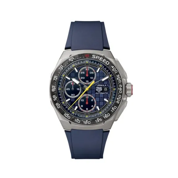 Tag Heuer Formula 1 Chronograph Oracle Red Bull Racing mit Titangehäuse, Kautschukband und blauem Zifferblatt