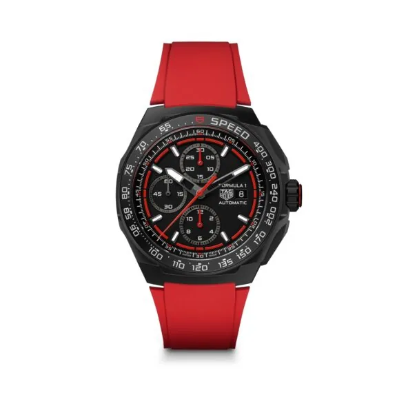 Tag Heuer Formula 1 Chronograph mit Titangehäuse, Kautschukband und schwarzem Zifferblatt