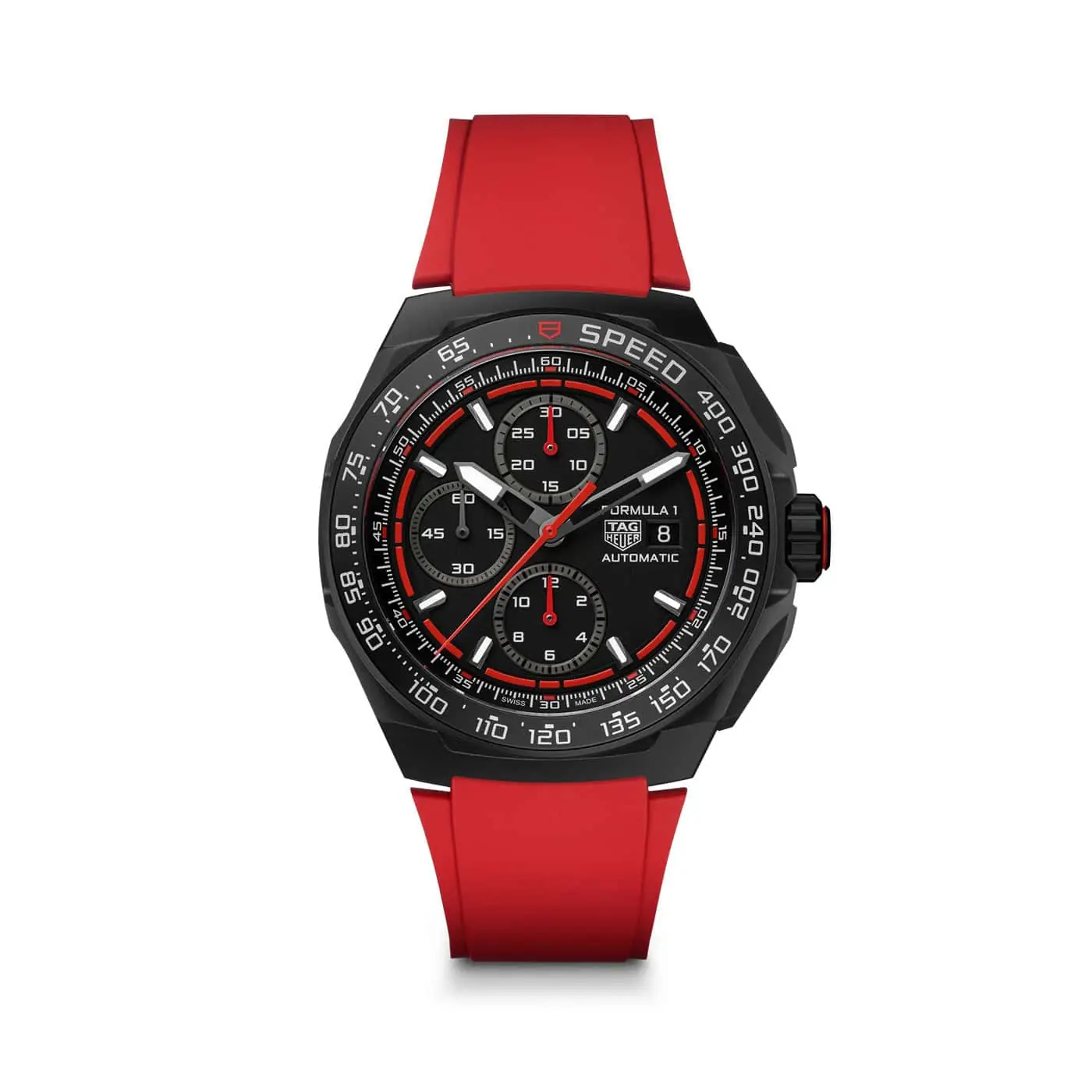 Tag Heuer Formula 1 Chronograph mit Titangehäuse, Kautschukband und schwarzem Zifferblatt