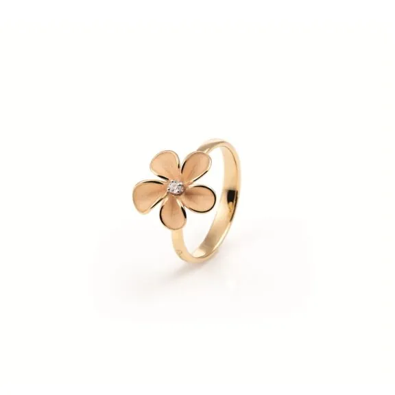 Annamaria Cammilli Cherry Bloom Ring aus 18 Karat Orange Apricot Gold mit Brillant