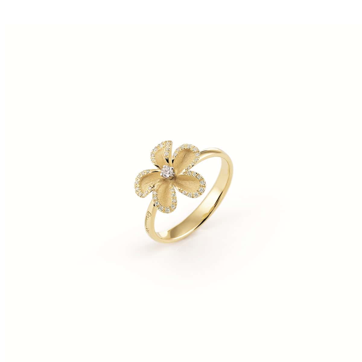 Annamaria Cammilli Cherry Bloom Ring aus 18 Karat Yellow Sunrise Gold mit Brillanten