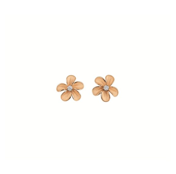 Annamaria Cammilli Cherry Bloom Ohrschmuck aus 18 Karat Orange Apricot Gold mit Brillanten