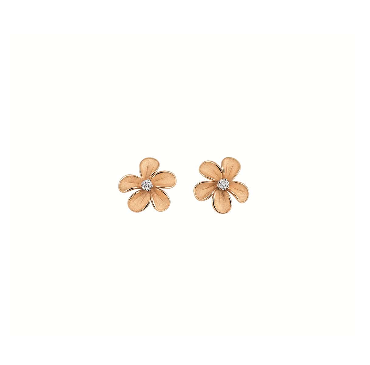 Annamaria Cammilli Cherry Bloom Ohrschmuck aus 18 Karat Orange Apricot Gold mit Brillanten