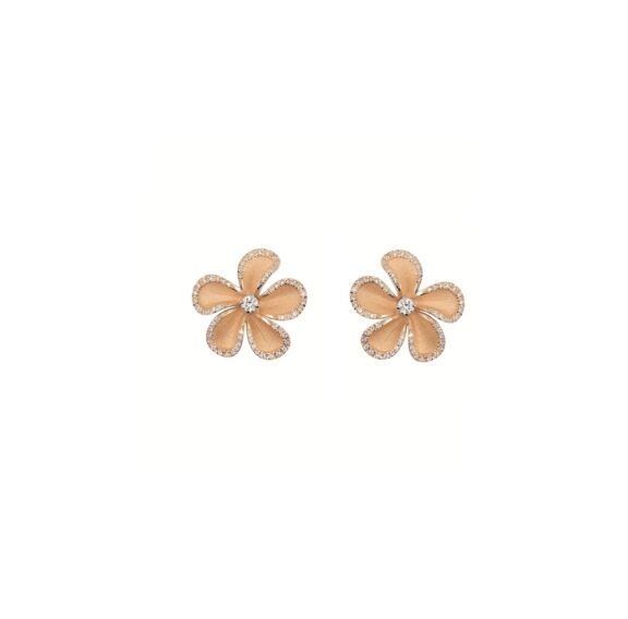 Annamaria Cammilli Cherry Bloom Ohrschmuck aus 18 Karat Orange Apricot Gold mit Brillanten