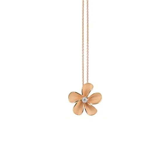 Annamaria Cammilli Cherry Bloom Collier aus 18 Karat Orange Apricot Gold mit Brillant