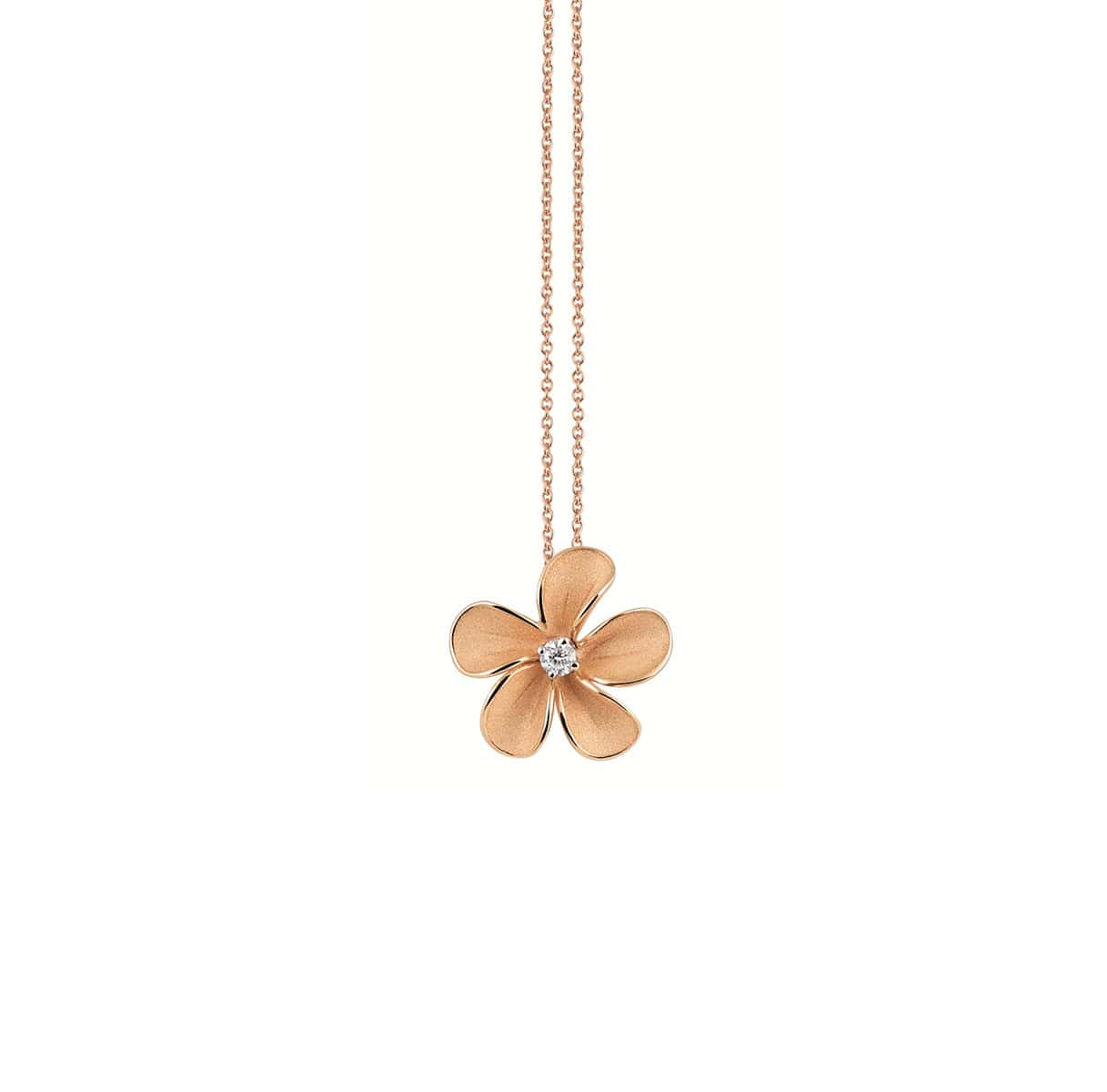 Annamaria Cammilli Cherry Bloom Collier aus 18 Karat Orange Apricot Gold mit Brillant