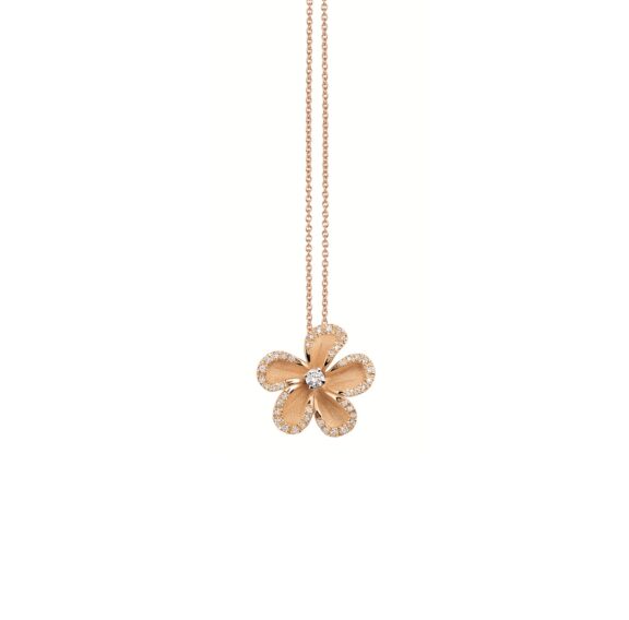 Annamaria Cammilli Cherry Bloom Collier aus 18 Karat Orange Apricot Gold mit Brillanten