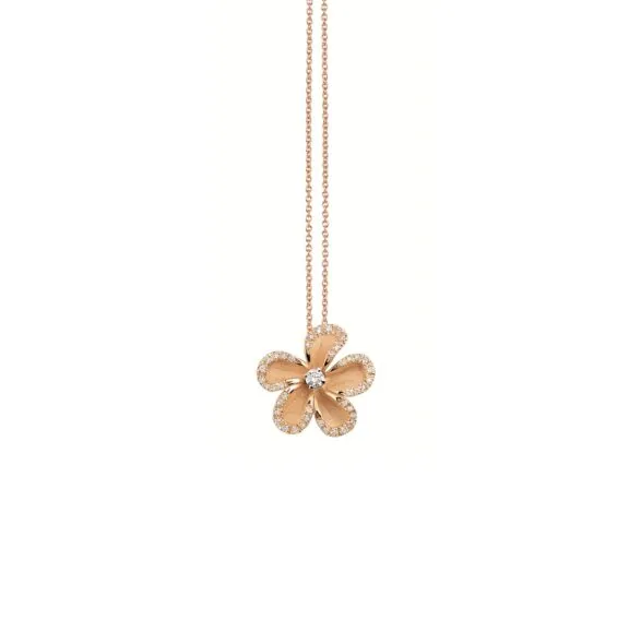 Annamaria Cammilli Cherry Bloom Collier aus 18 Karat Orange Apricot Gold mit Brillanten