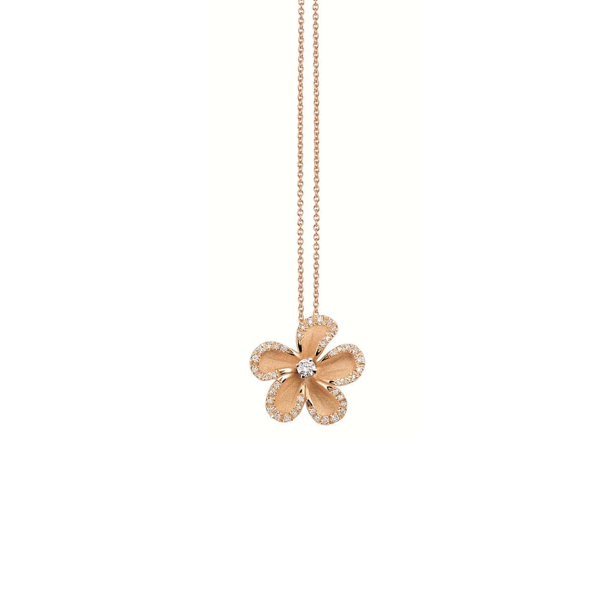 Annamaria Cammilli Cherry Bloom Collier aus 18 Karat Orange Apricot Gold mit Brillanten