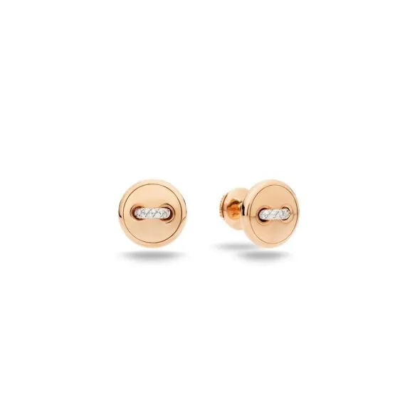 Pomellato Pom Pom Dot Ohrschmuck aus 18 Karat Roségold mit Diamanten