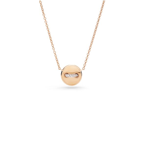 Pomellato Pom Pom Dot Collier aus 18 Karat Roségold mit Diamanten und Türkis