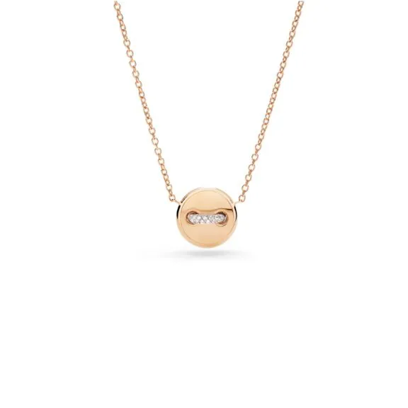 Pomellato Pom Pom Dot Collier aus 18 Karat Roségold mit Diamanten und Türkis