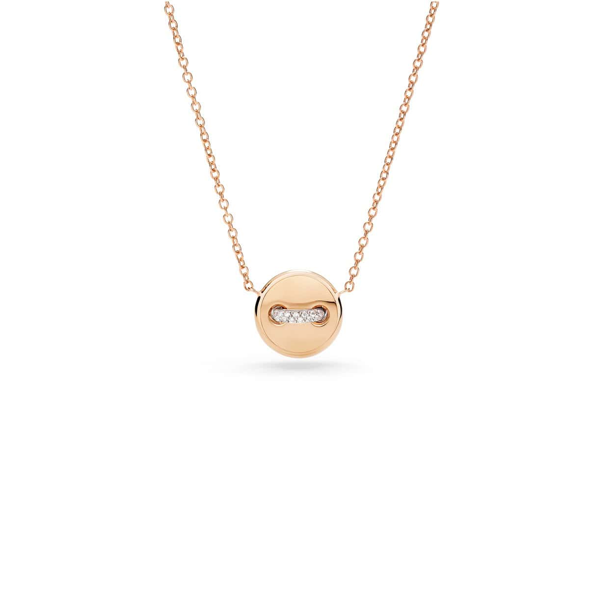 Pomellato Pom Pom Dot Collier aus 18 Karat Roségold mit Diamanten und Türkis
