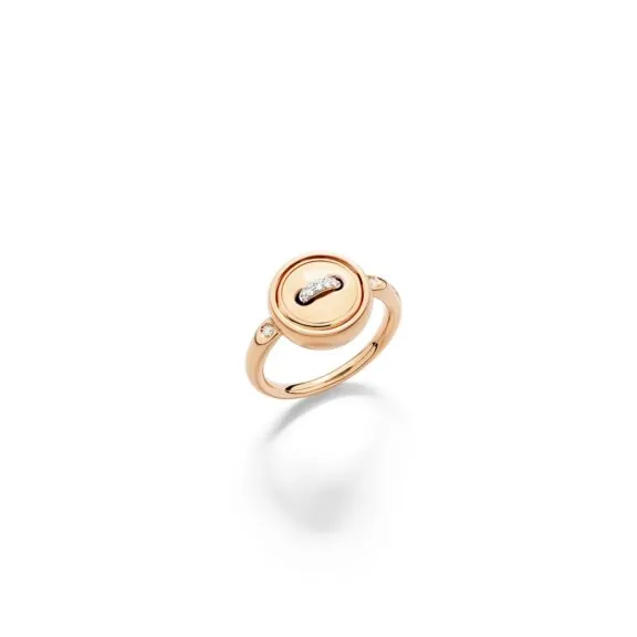 Pomellato Pom Pom Dot Ring aus 18 Karat Roségold mit Diamanten und Türkis