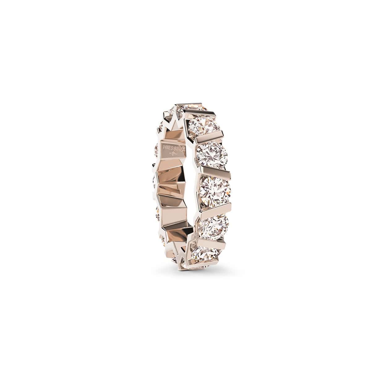 Niessing Ring Vivida aus Rosewood Gold mit Diamanten