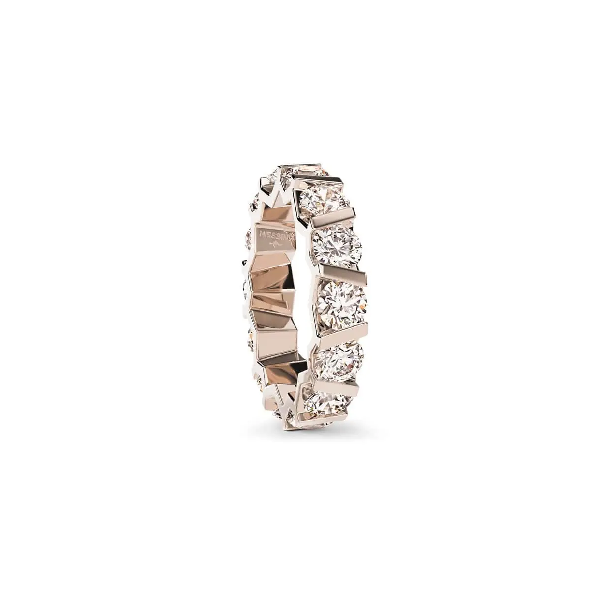 Niessing Ring Vivida aus Rosewood Gold mit Diamanten