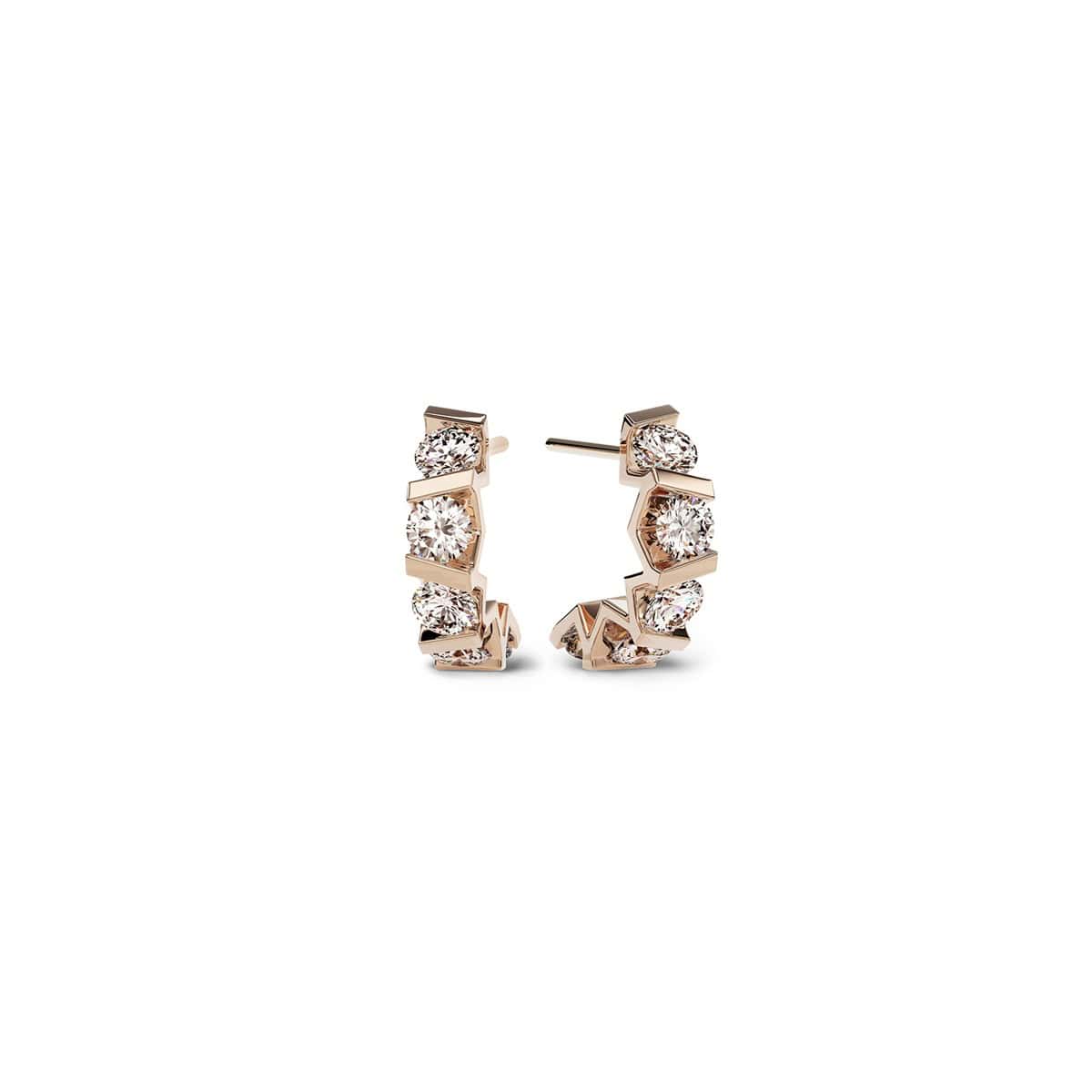 Niessing Ohrschmuck Vivida aus Rosewood Gold mit Diamanten