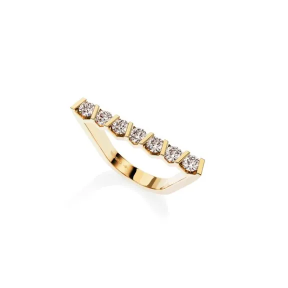 Niessing Ring Vivida aus Gelbgold mit Diamanten