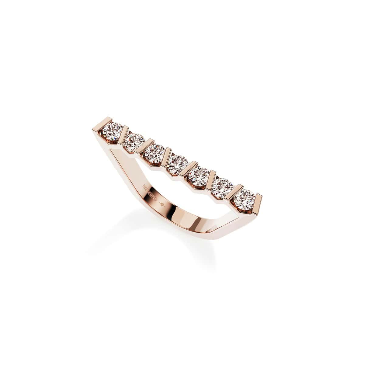 Niessing Ring Vivida aus Rosewood Gold mit Diamanten