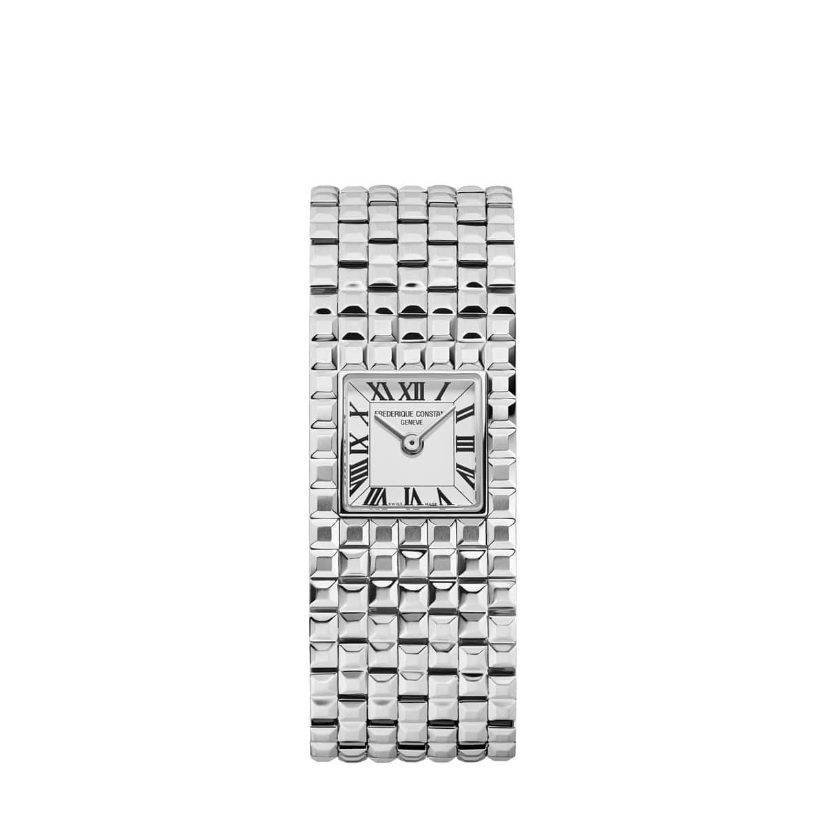Frederique Constant Classic Manchette mit Gehäuse und Band aus Edelstahl und römischem Index